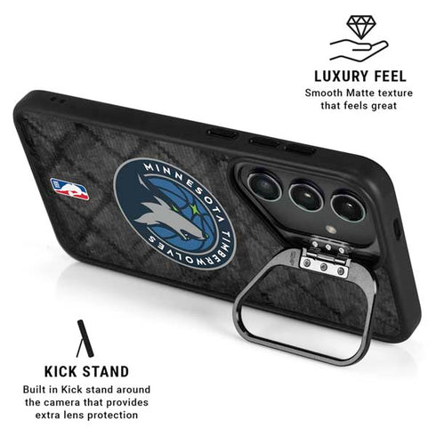 NBA Minnesota Timberwolves Dark Rust Galaxy S24 FE Kickstand Case